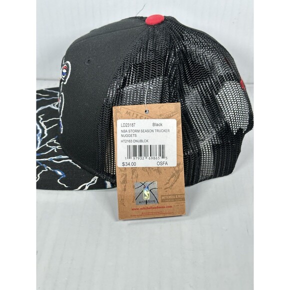 Mitchell & Ness Denver Nuggets NBA Storm Adjustable Snapback Trucker Hat Cap - Picture 6 of 6